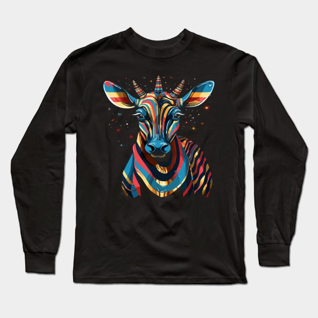 Patriotic Okapi Long Sleeve T-Shirt by JH Mart
